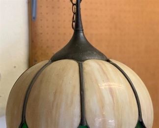 Antique Hanging Slag Lamp Light Chandelier 20in H x 18in Diameter