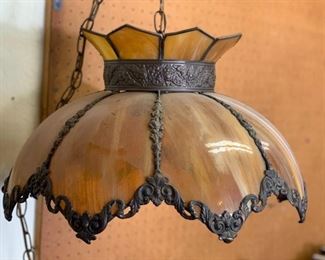 Antique Hanging Slag Lamp Light #2 Chandelier	12in H x 19in Diameter