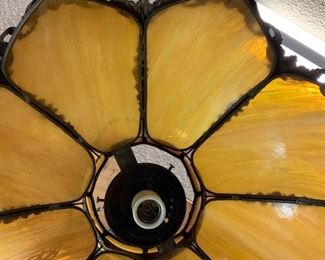 Antique Hanging Slag Lamp Light #2 Chandelier 12in H x 19in Diameter