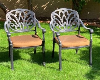 2pc Aluminum Patio Chairs 35 x 25 x 24