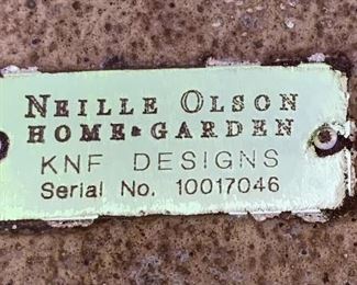 Neille Olson KNF Rose Mosaic Patio Table 22 inches high by 18 inches diameter