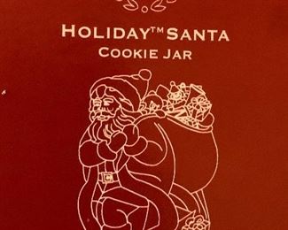 Lenox Santa Cookie Jar Skating in Box	14in H