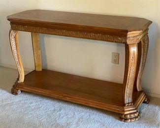 Traditional Carved Hardwood Console Table	30x51x19.5in	HxWxD
