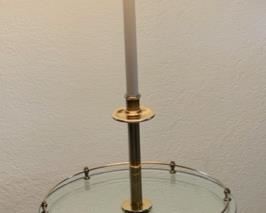 Brass End Table Lamp 56in H x 17in Diameter