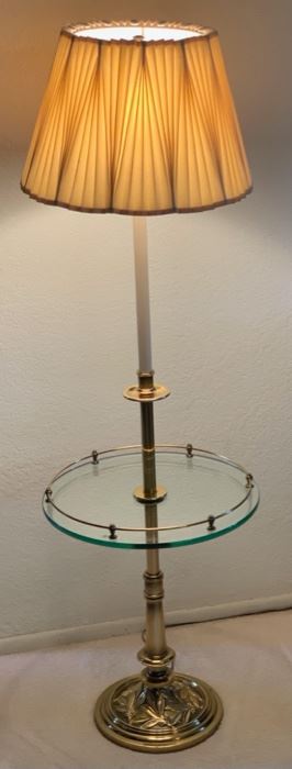 Brass  End Table Lamp	56in H x 17in Diameter	
