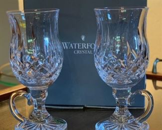 2pc Waterford Lismore Irish Coffee Glasses in Box PAIR	6.5 in h x 3in W	

