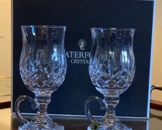 2pc Waterford Lismore Connelly Sig Irish Coffee Glasses in Box PAIR	6.5 in h x 3in W	
