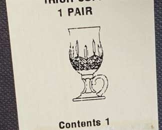 2pc Waterford Lismore Connelly Sig Irish Coffee Glasses in Box PAIR	6.5 in h x 3in W	
