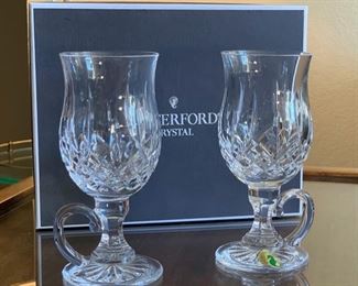 #2 2pc Waterford Lismore Irish Coffee Glasses in Box PAIR	6.5 in h x 3in W	
