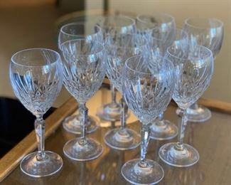 10 pc Waterford MOURNE Claret Wine Glasses Set of 10 Ireland 2002	7 5/8” H x 2 7/8” Diameter at top	
