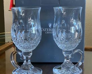 2pc Waterford Colleen Irish Coffee Glasses in Box PAIR	6.5 in h x 3in W	