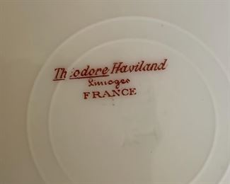 5pc Theodore Haviland Limoges France Plates	8 5/8” Diameter	