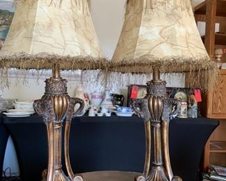 2pc Ornate Table Lamps	30in H	