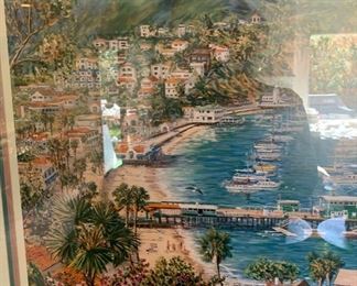 *Signed* Michael J. Lavery Classic Catalina Litho Framed Art	37x50x2in