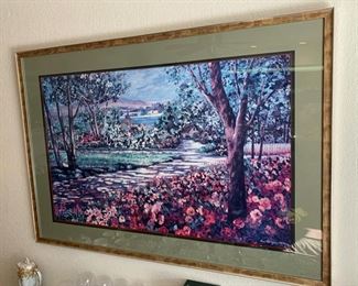 Sue Tushingham McNary Garden Cottage Landscape Framed Print	33.5x47.5x1in