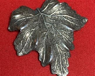 Sterling Silver Tiffany & Co Oak Leaf Brooch Pin	1 7/8” x 1 3/4”	