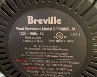 Breville Sous Chef Food Processor w/ Accessories BFP800XL/A		
