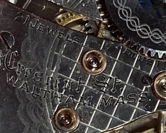 Waltham Antique Pocket Watch Model 1908 10K GF	51mm Diameter Size 16S	

