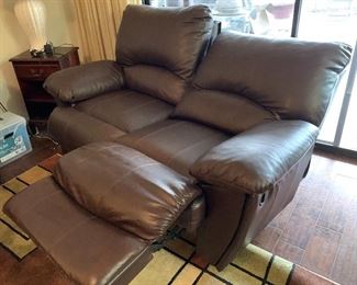 Coaster Faux Leather Loveseat Double Recliner Couch	39x68x40in	HxWxD
