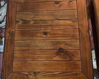 2pc Plank Board End Tables Nailhead PAIR	23.5x24x22in	HxWxD
