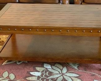 Rustic Plank Nailhead Coffee Table	20x50x30in	HxWxD
