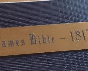 1817 King James Bible Framed Page Jonah	11x9in	