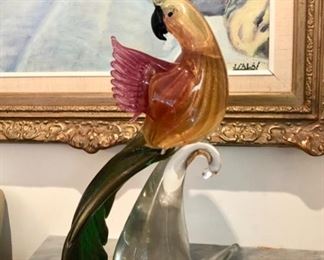 Vintage Murano Parrot