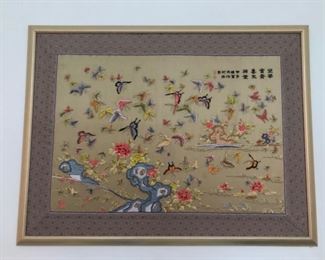 Vintage Asian embroidered art 