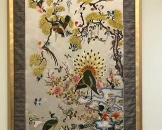 Vintage Asian embroidered art
