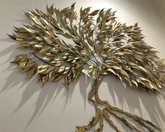 Large brass Tree Of Life sculpture by Ray Berger 
