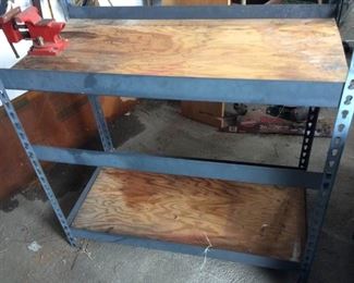 PHT207 Metal & Wood Work Table Shelf