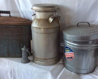PHT230 Four Vintage Metal Containers