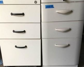 PHT248 Two 3-Drawer Metal Cabinets