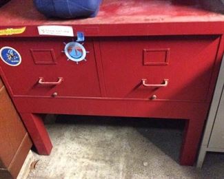 PHT307 Two Drawer Metal Table Top Desk