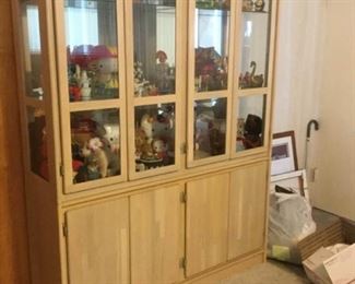 PHT436 Wood & Glass Armoire (contents not included)