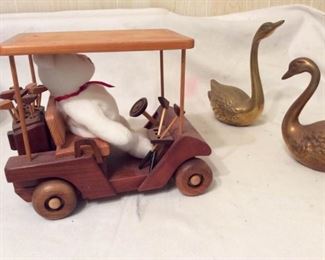 PHT448 Wooden Golf Cart 