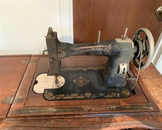 White Brand antique sewing machine