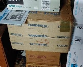 Electronics in boxes. Some never opened.