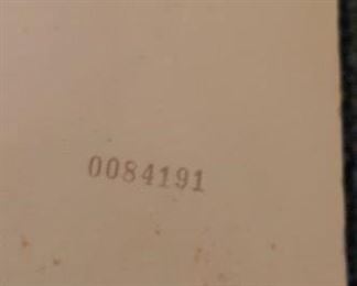 Low number on white album