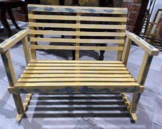 Child's rocking bench