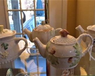Belleek miniature Tea Pots