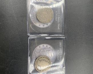 2 Liberty Head V Nickels