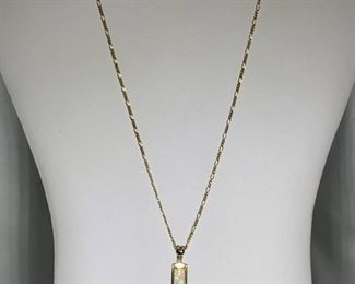 14k YG Opal and Diamond Necklace