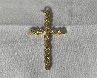 14k YG Cross