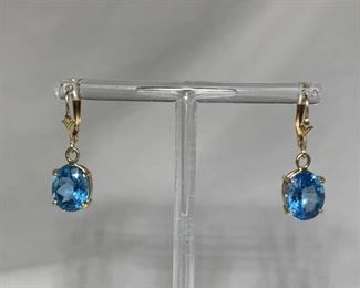 14k YG Topaz Earrings