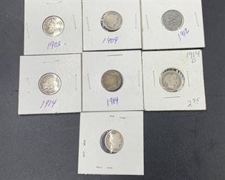 Lot of Barber Dimes