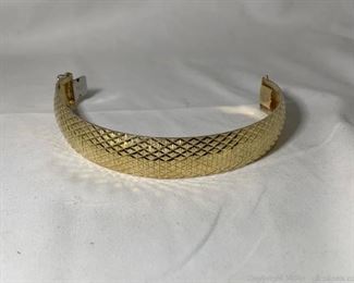 Sterling and Diamond Cut Bracelet