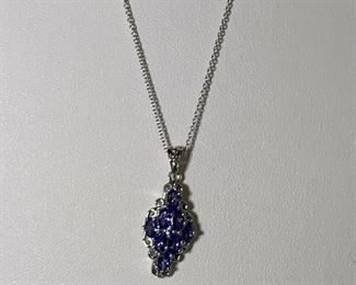 Sterling Silver tanzanite Necklace