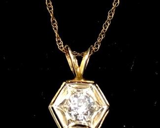 14k Diamond Pendant