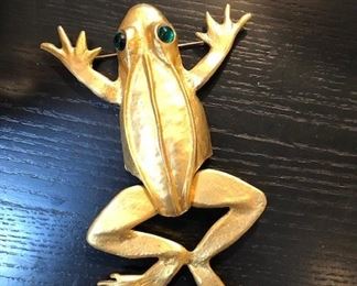 Large Articulated KJ Lane Frog Pin